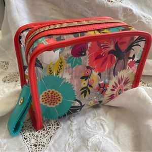 Spartina 449 Clear Vinyl Bermuda Cosmetic | Travel Zip Closure Bag;  Like New